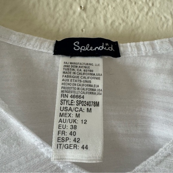 Splendid Striped Long-Sleeve Hooded Tunic Coverup Top - Picture 2 of 3